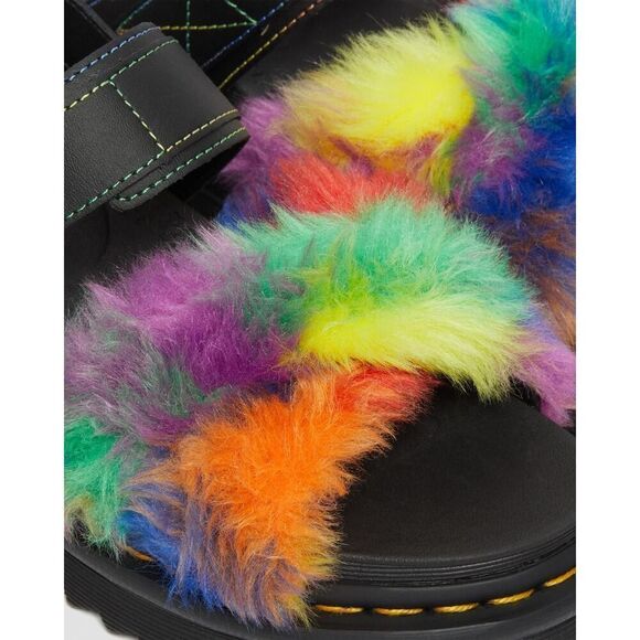 NWT Dr. Martens Voss ll Fluffy Sandals women’s size 6 Retail $100.00 - Picture 4 of 7